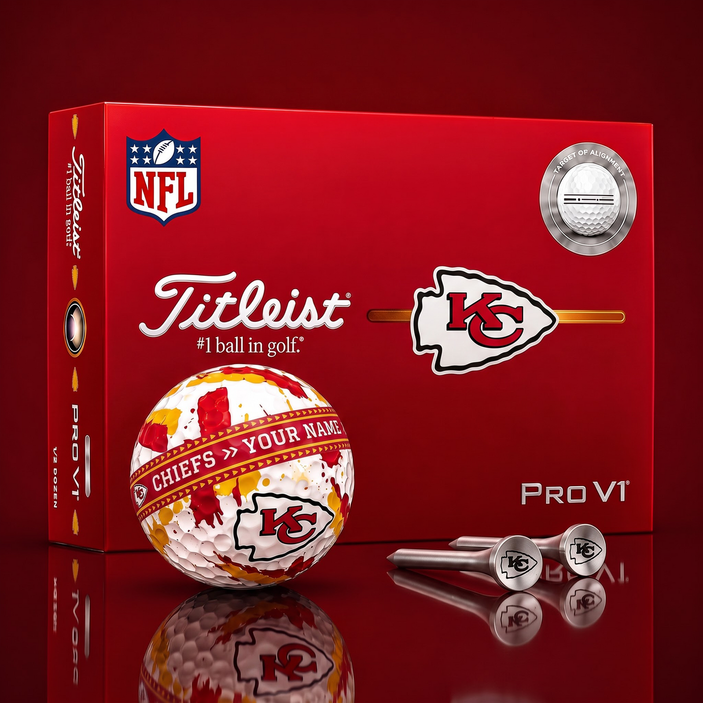 SIGNATURE NFL X KCC DELUXE PERSONALIZED GOLF BALL  LIMITED EDITION