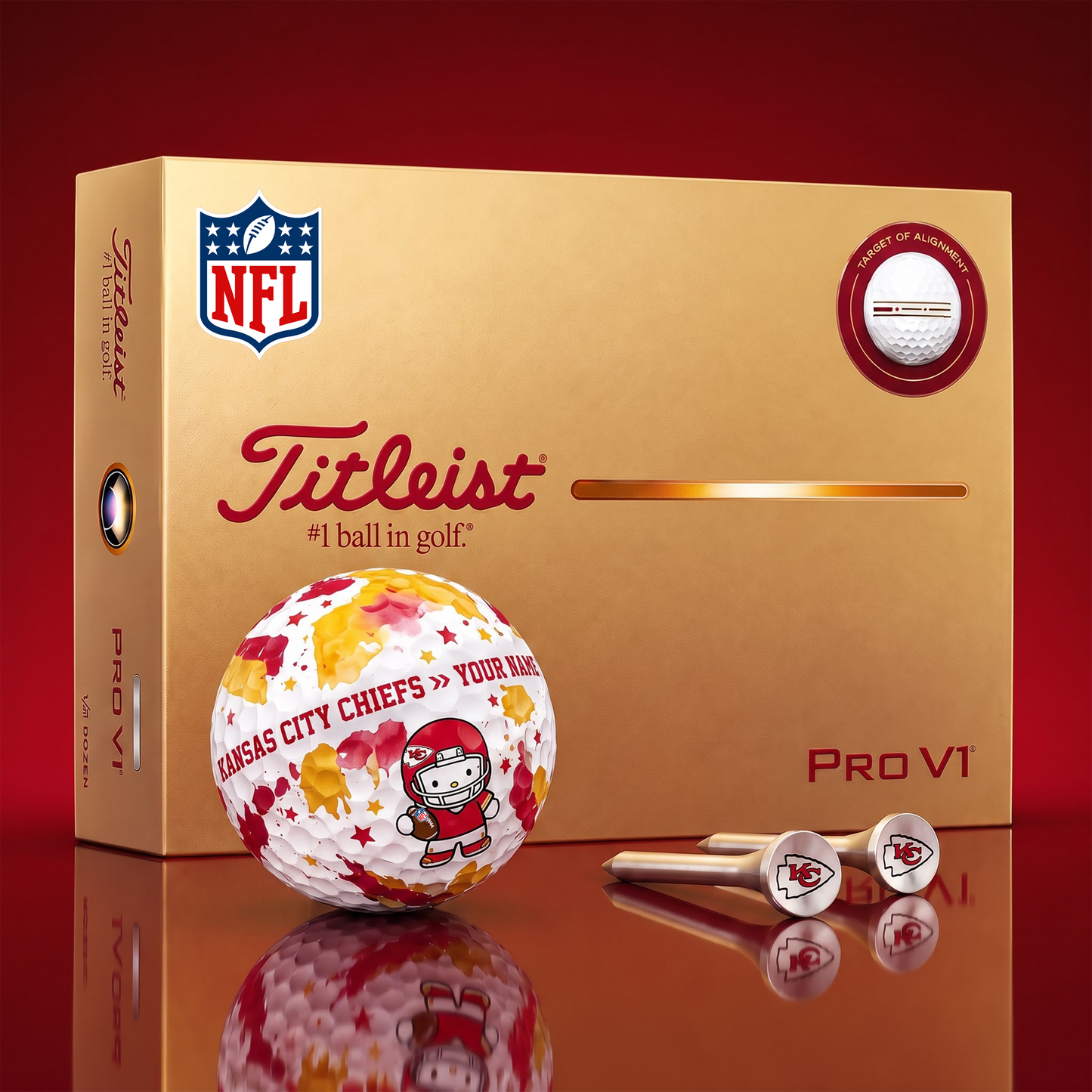 SIGNATURE NFL X KCC HELLO KITTY 50TH ANNIVERSARY ELITE GOLF BALL SET â€“ LIMITED EDITION