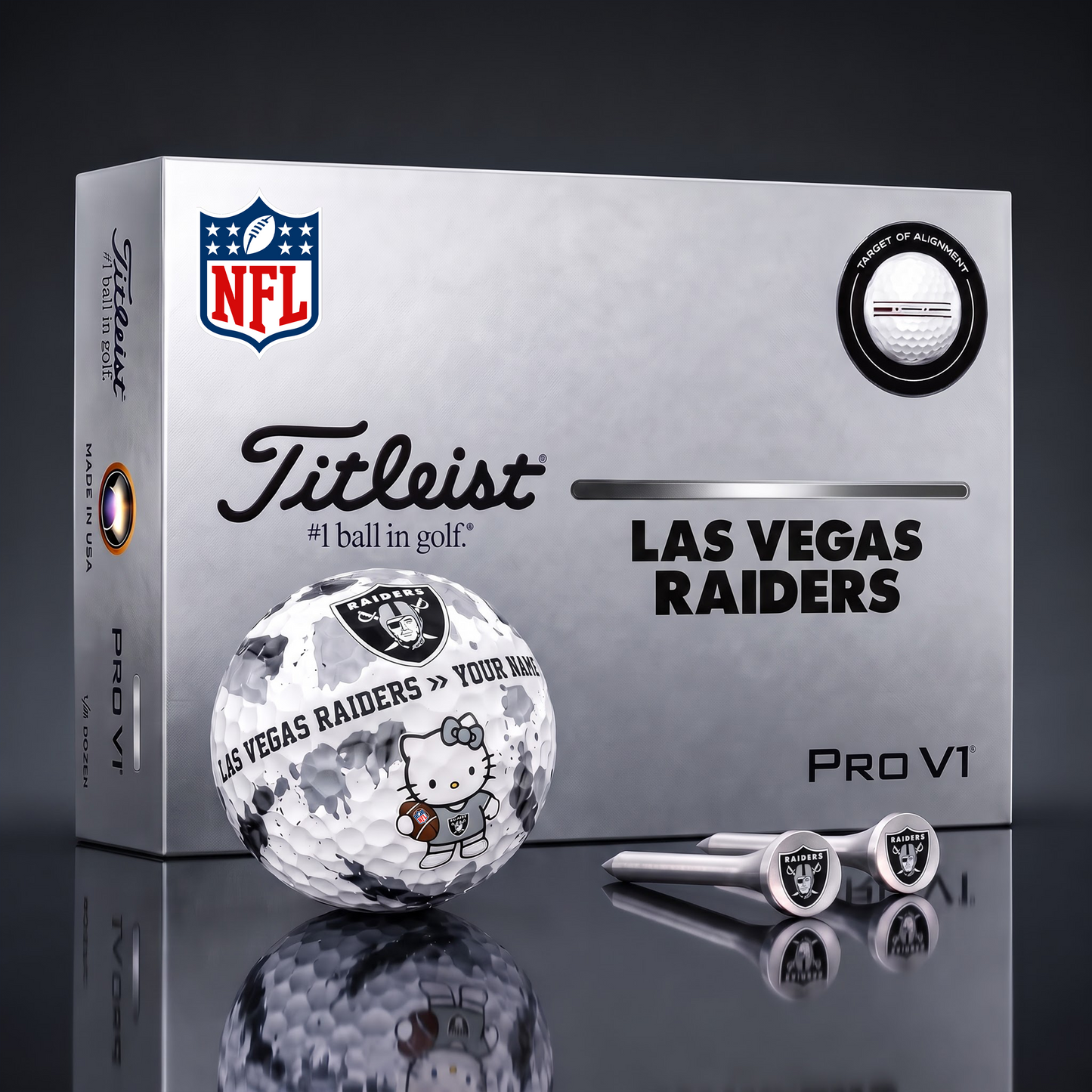 SIGNATURE NFL X LVR HELLO KITTY 50TH ANNIVERSARY ELITE GOLF BALL SET â€“ LIMITED EDITION