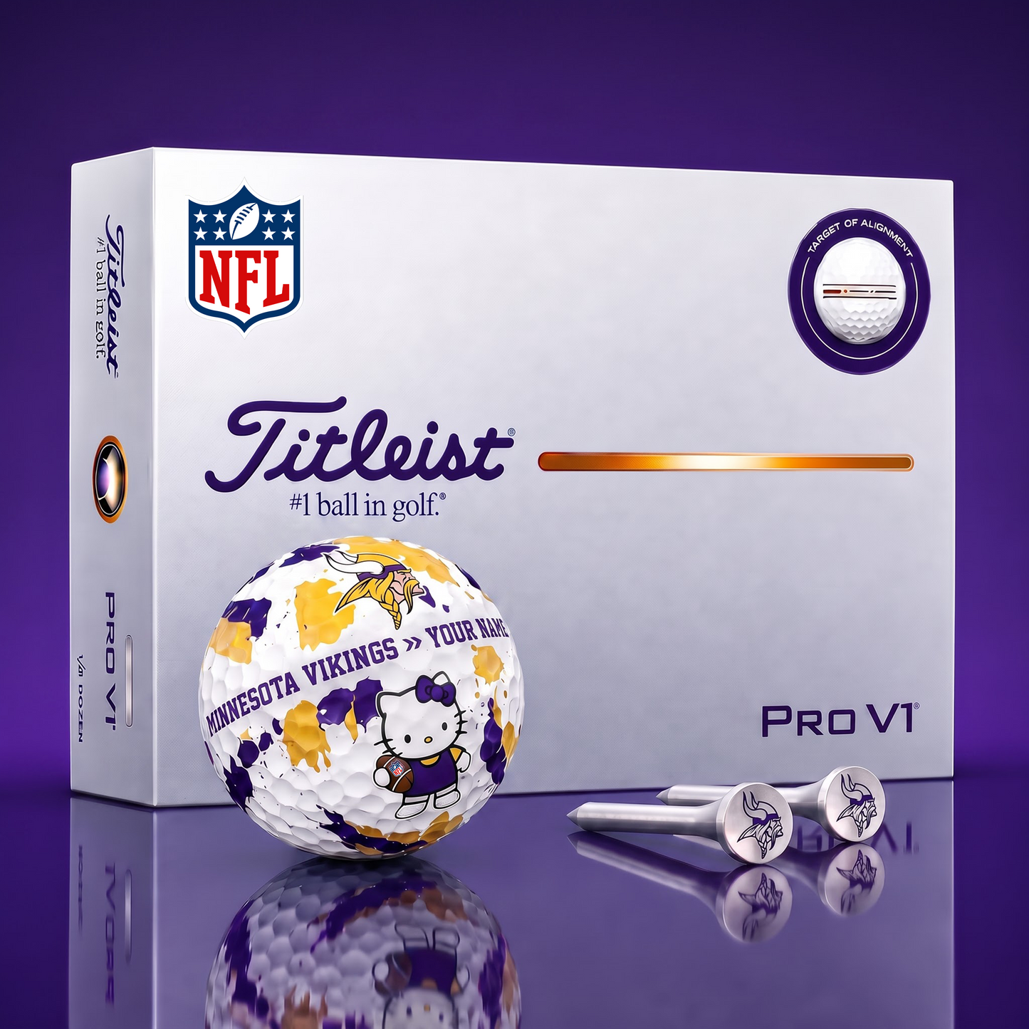SIGNATURE NFL X MV HELLO KITTY 50TH ANNIVERSARY ELITE GOLF BALL SET â€“ LIMITED EDITION
