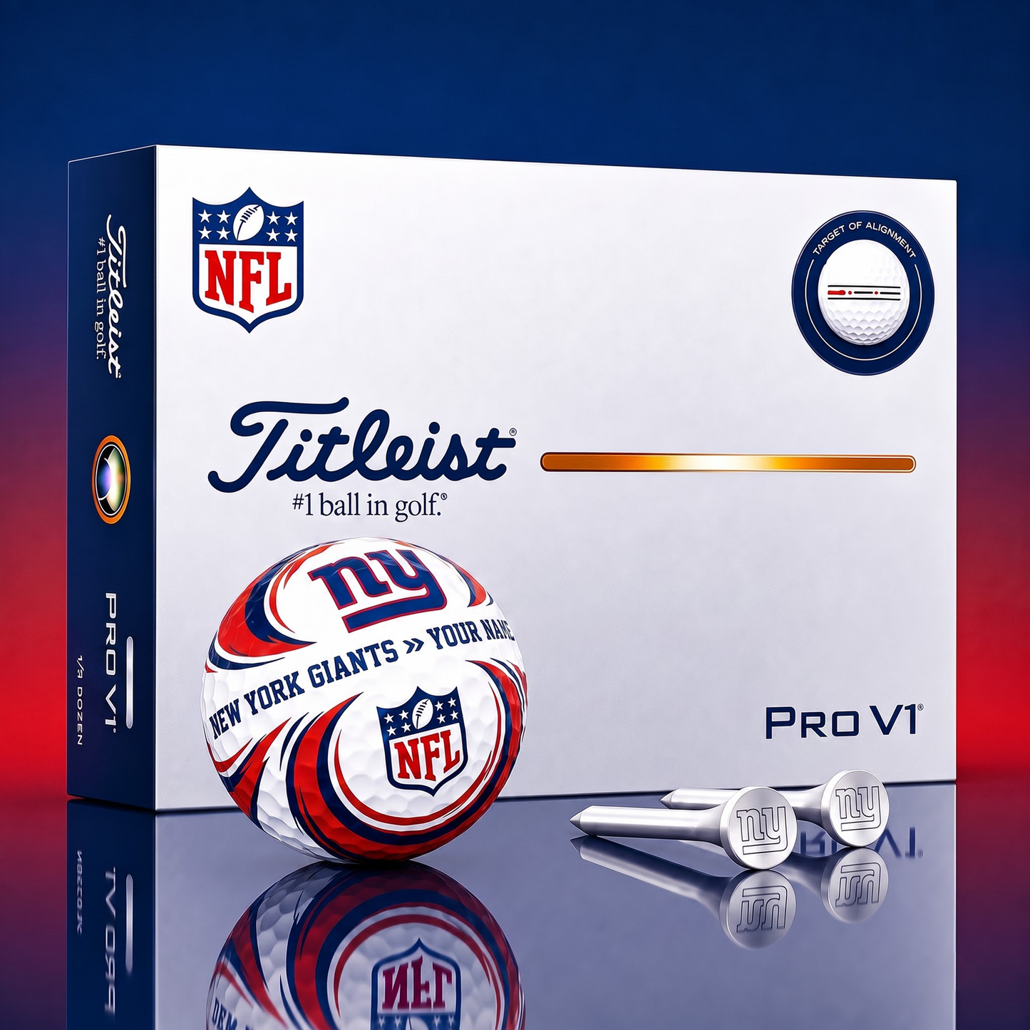 SIGNATURE NFL X NYG DELUXE PERSONALIZED GOLF BALL  LIMITED EDITION V3