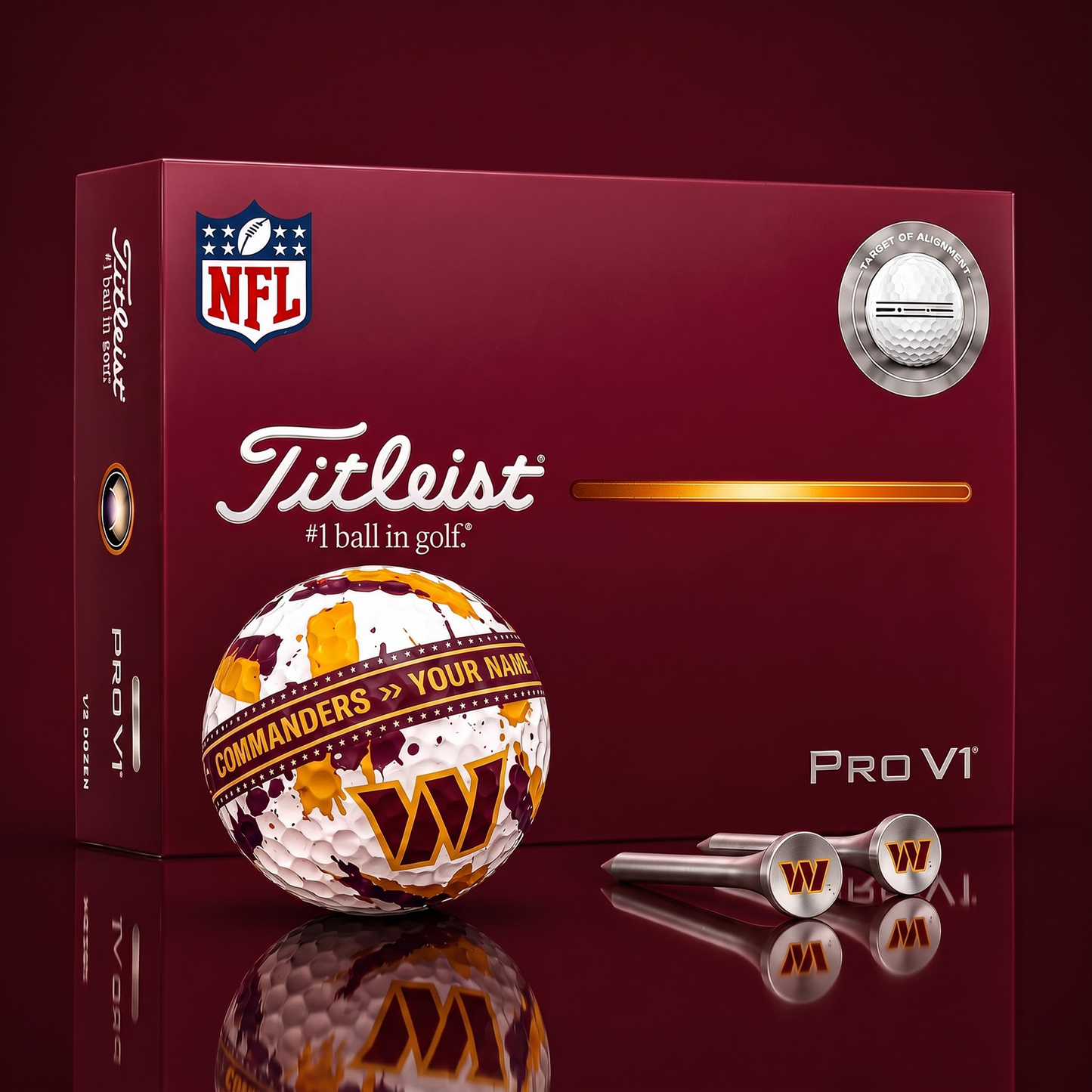 SIGNATURE NFL X WC DELUXE PERSONALIZED GOLF BALL  LIMITED EDITION
