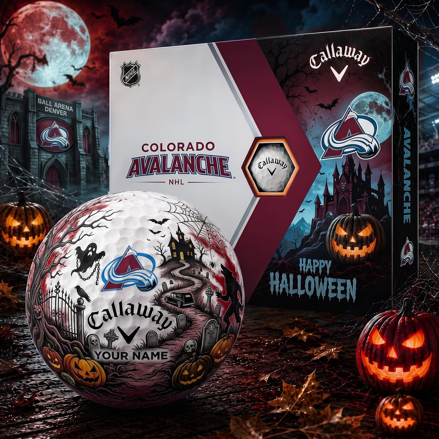 SIGNATURE NHL X CA PERSONALIZED HALLOWEEN HAUNTED GOLF BALL – LIMITED EDITION