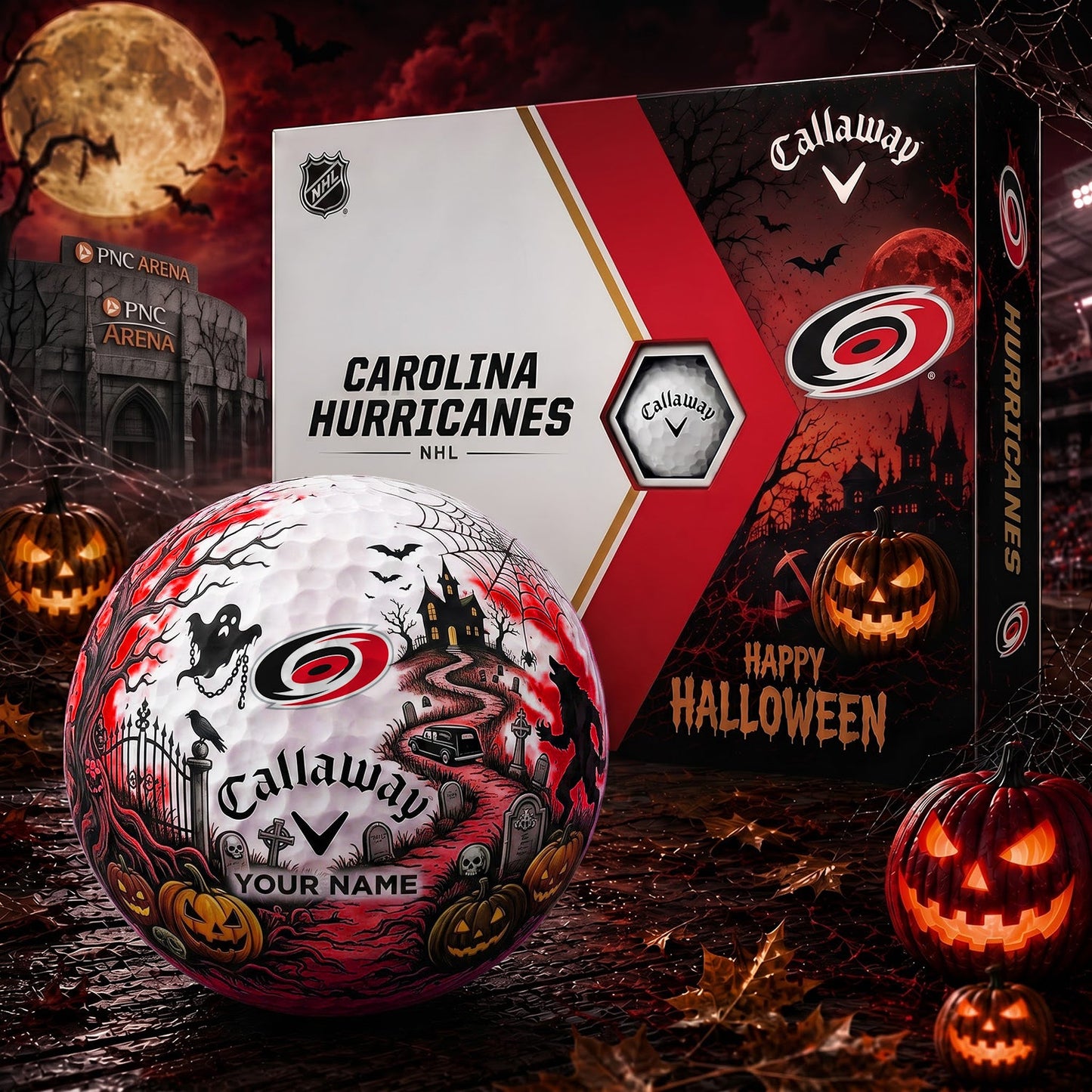 SIGNATURE NHL X CH PERSONALIZED HALLOWEEN HAUNTED GOLF BALL – LIMITED EDITION