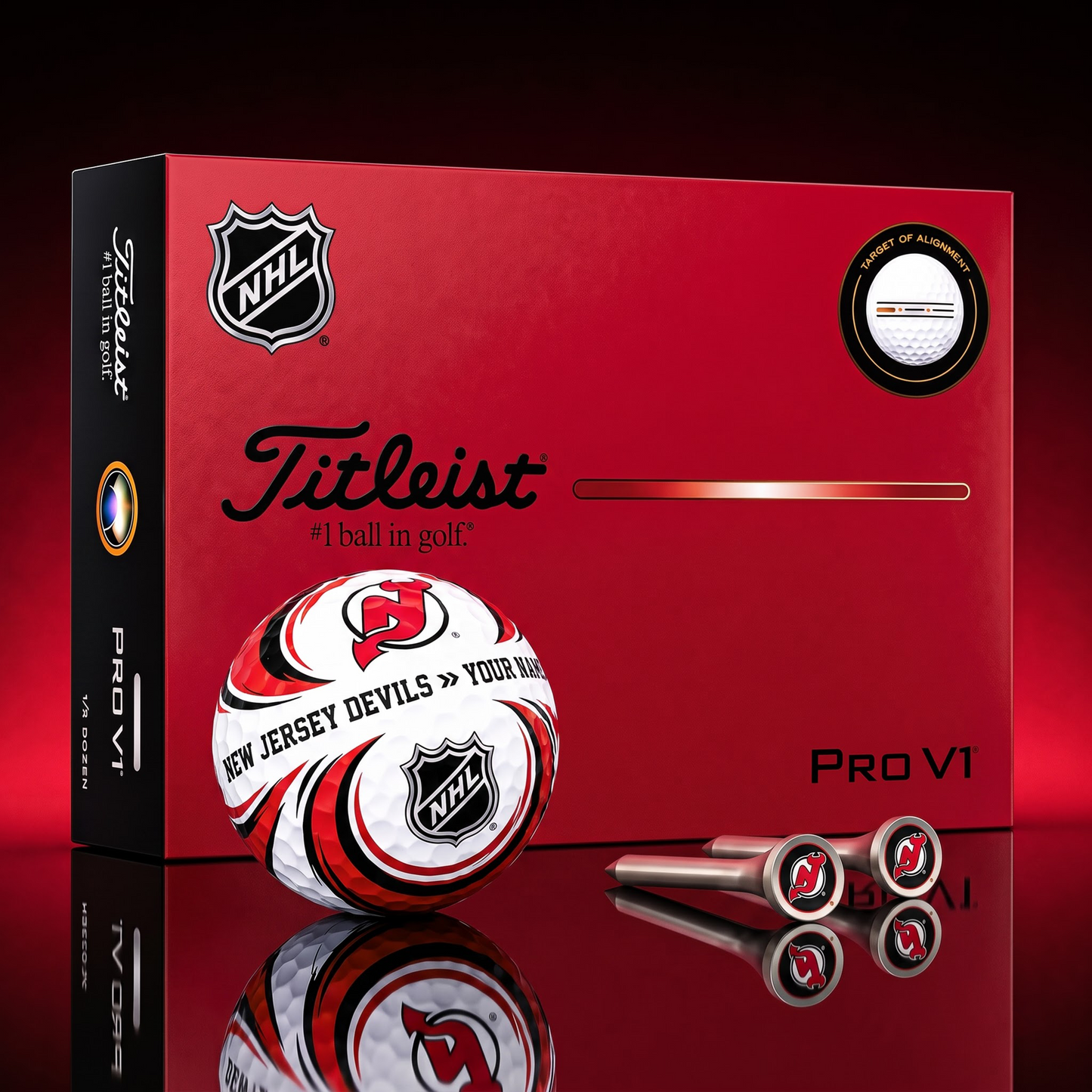 SIGNATURE NHL X NJD DELUXE PERSONALIZED GOLF BALL  LIMITED EDITION V3