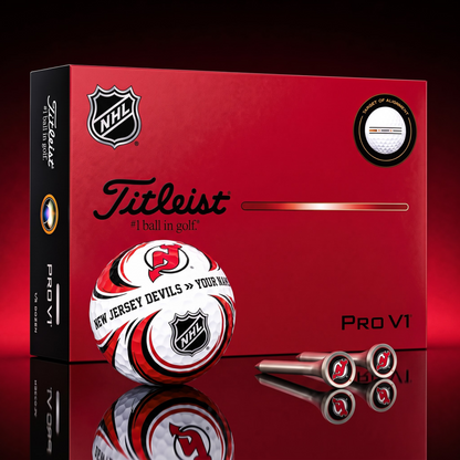 SIGNATURE NHL X NJD DELUXE PERSONALIZED GOLF BALL  LIMITED EDITION V3