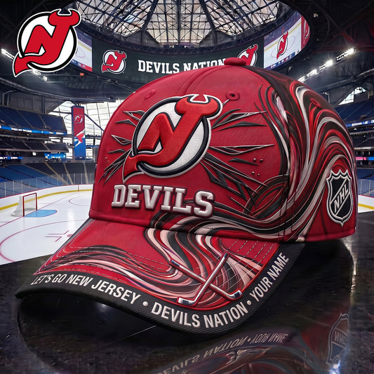 SIGNATURE NHL X NJD EXCLUSIVE PERSONALIZED CAP FOR GAME DAY V3