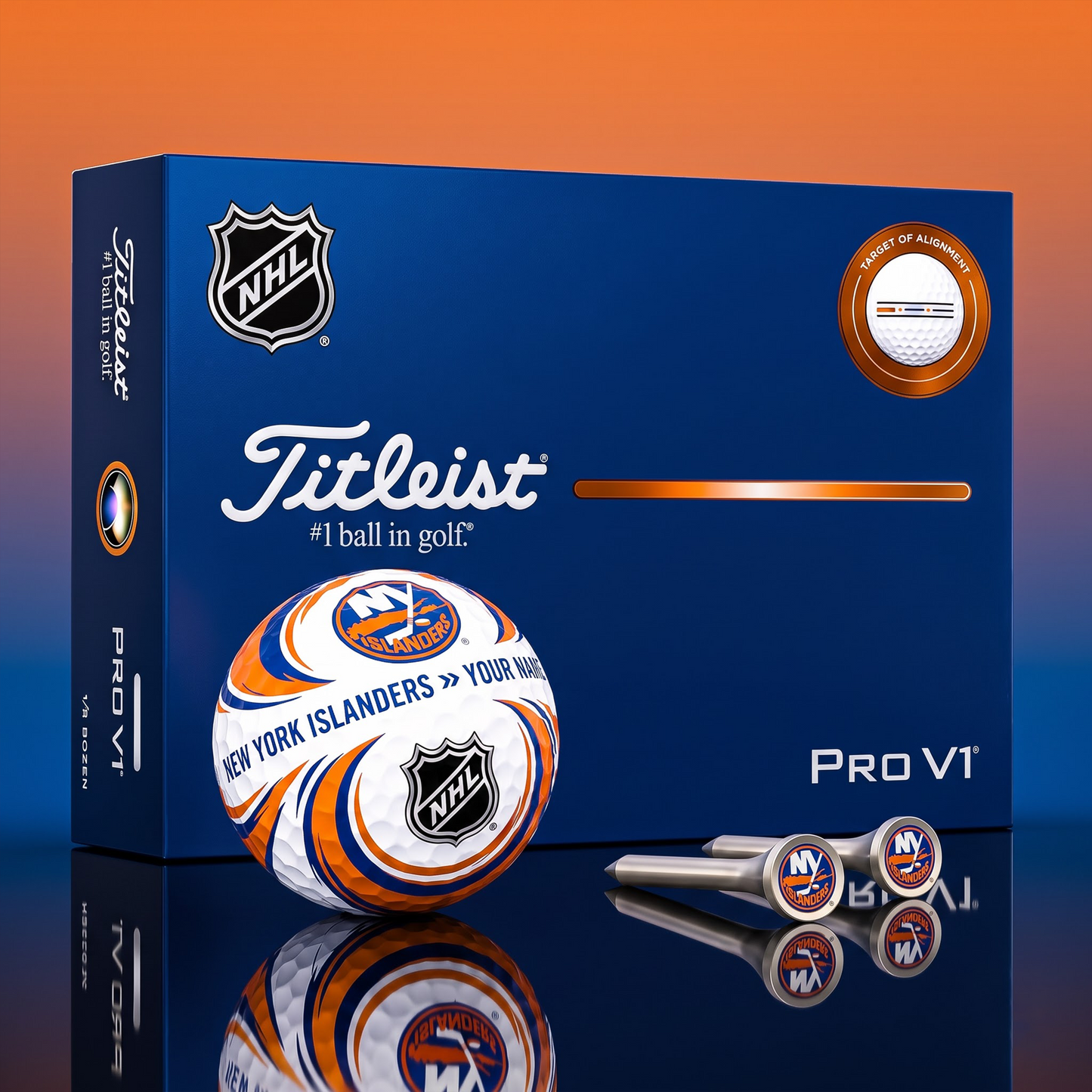 SIGNATURE NHL X NYI DELUXE PERSONALIZED GOLF BALL LIMITED EDITION V3