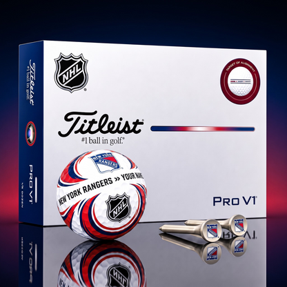SIGNATURE NHL X NYR DELUXE PERSONALIZED GOLF BALL LIMITED EDITION V3