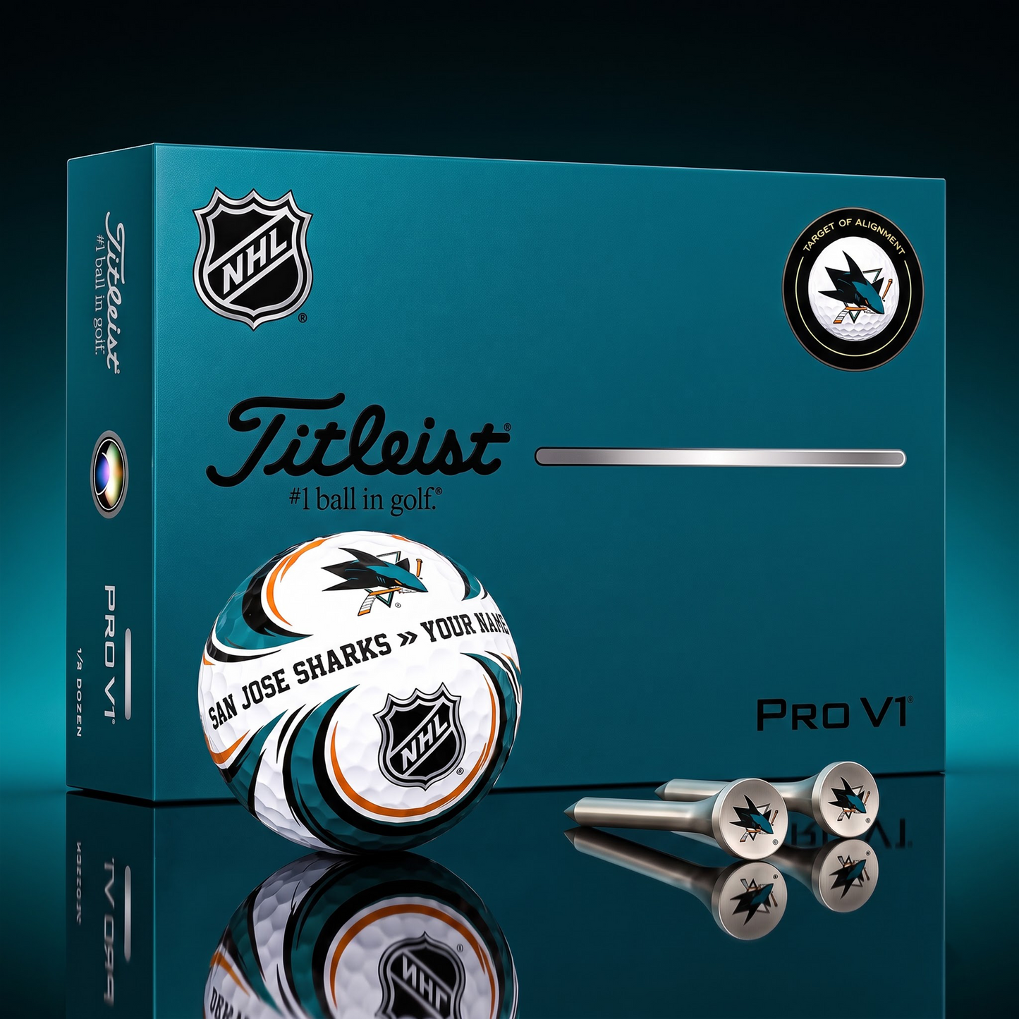 SIGNATURE NHL X SJS DELUXE PERSONALIZED GOLF BALL LIMITED EDITION V3
