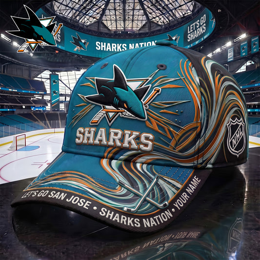 SIGNATURE NHL X SJS EXCLUSIVE PERSONALIZED CAP FOR GAME DAY V3