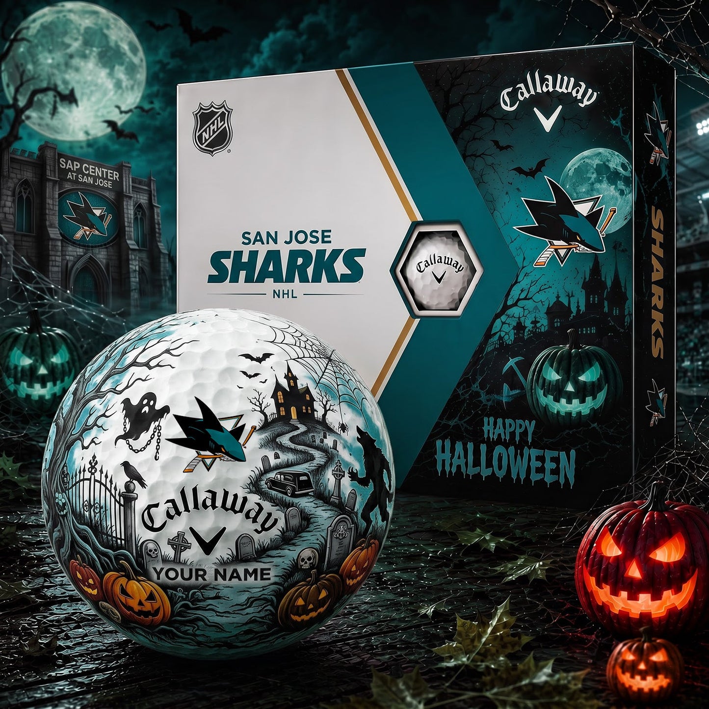 SIGNATURE NHL X SJS PERSONALIZED HALLOWEEN HAUNTED GOLF BALL – LIMITED EDITION