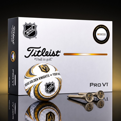 SIGNATURE NHL X VGK DELUXE PERSONALIZED GOLF BALL  LIMITED EDITION V3