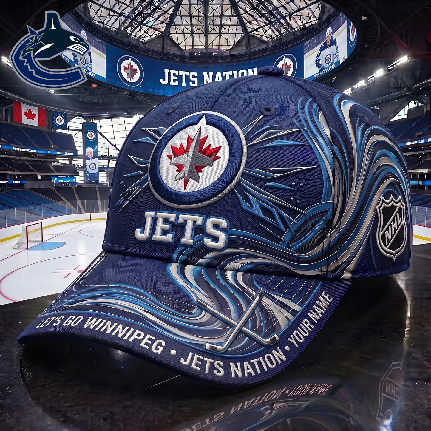 SIGNATURE NHL X WJ EXCLUSIVE PERSONALIZED CAP FOR GAME DAY V3
