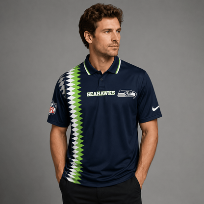 SS Premium NFL Men’s Sporty Zigzag Stripe Polo Shirt