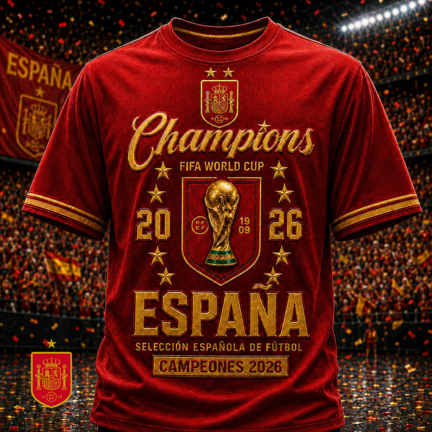 Spain National Team 2026 FIFA World Cup Champions 3D Apparel V12