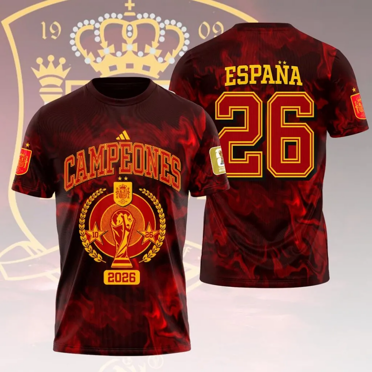 Spain National Team 2026 FIFA World Cup Champions 3D Apparel V2