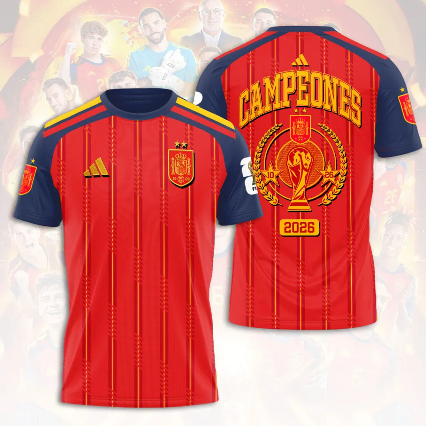 Spain National Team 2026 FIFA World Cup Champions 3D Apparel V21