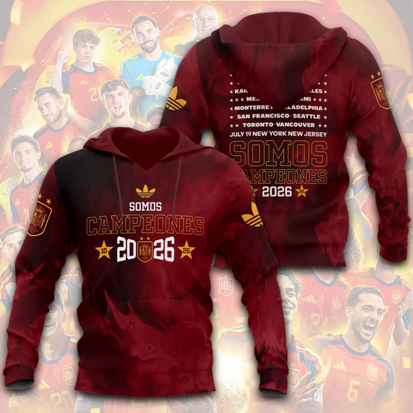 Spain National Team 2026 FIFA World Cup Champions 3D Apparel V3