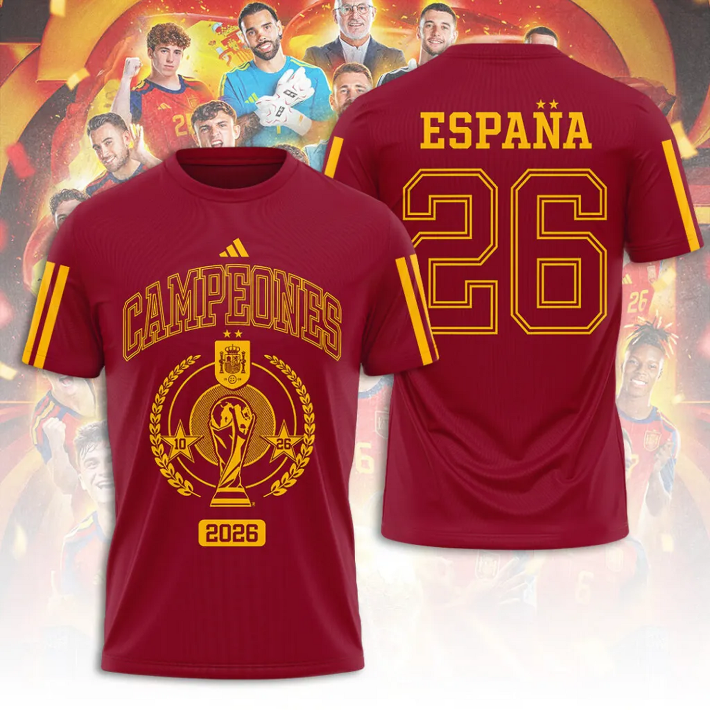 Spain National Team 2026 FIFA World Cup Champions 3D Apparel V5