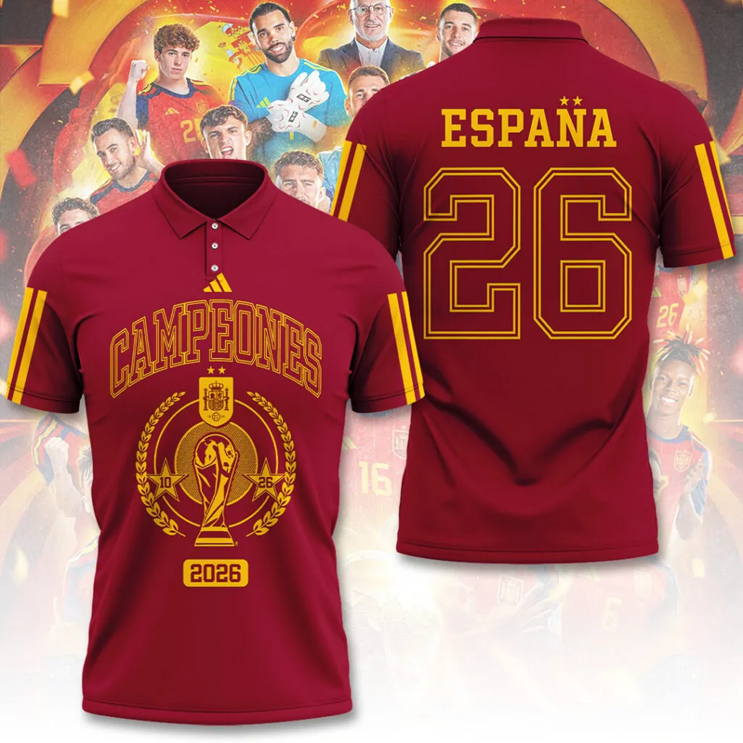 Spain National Team 2026 FIFA World Cup Champions 3D Apparel V5