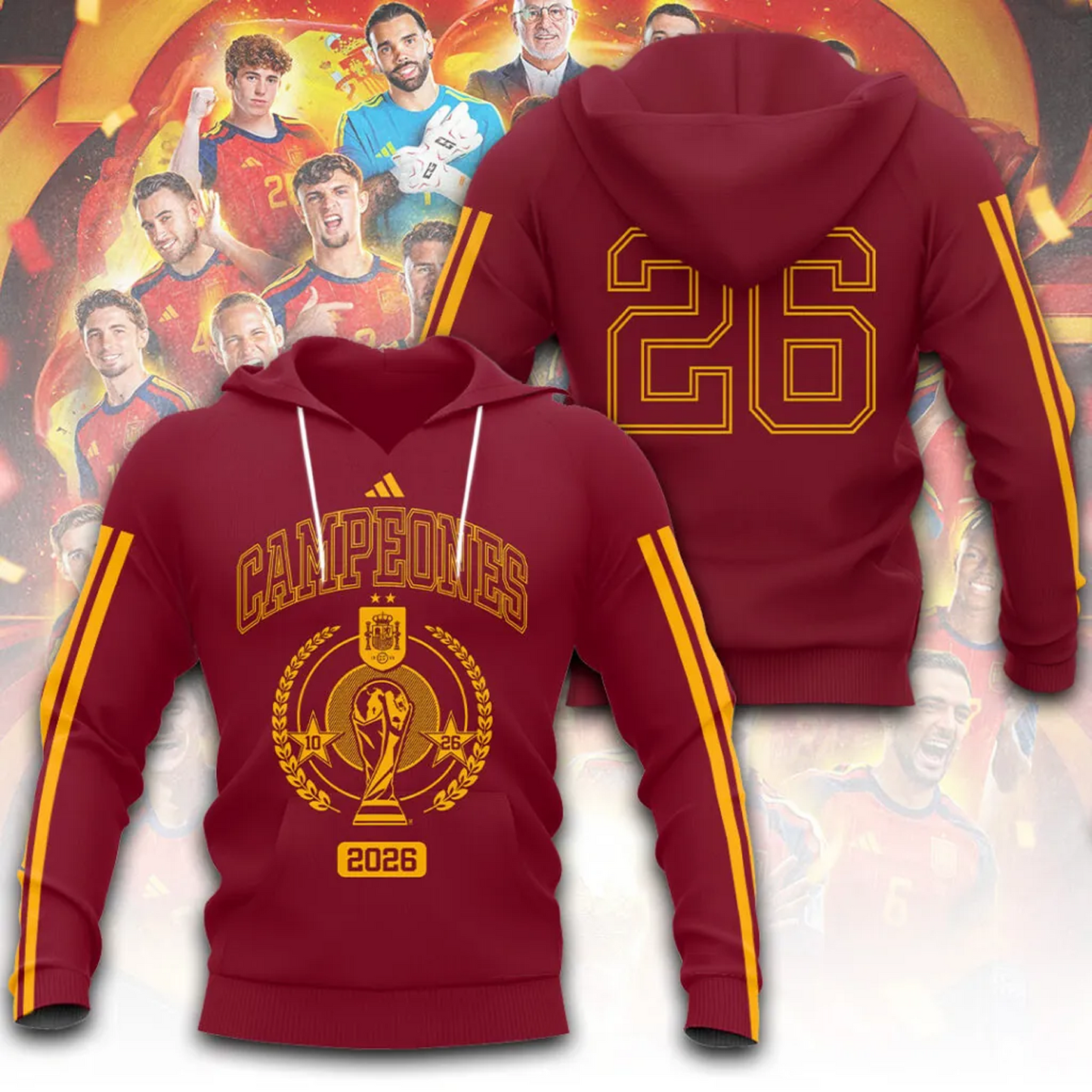 Spain National Team 2026 FIFA World Cup Champions 3D Apparel V5