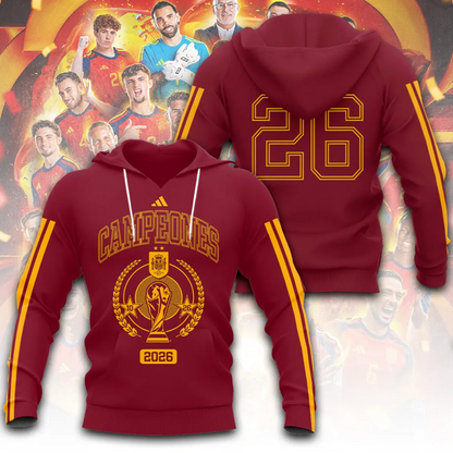 Spain National Team 2026 FIFA World Cup Champions 3D Apparel V5