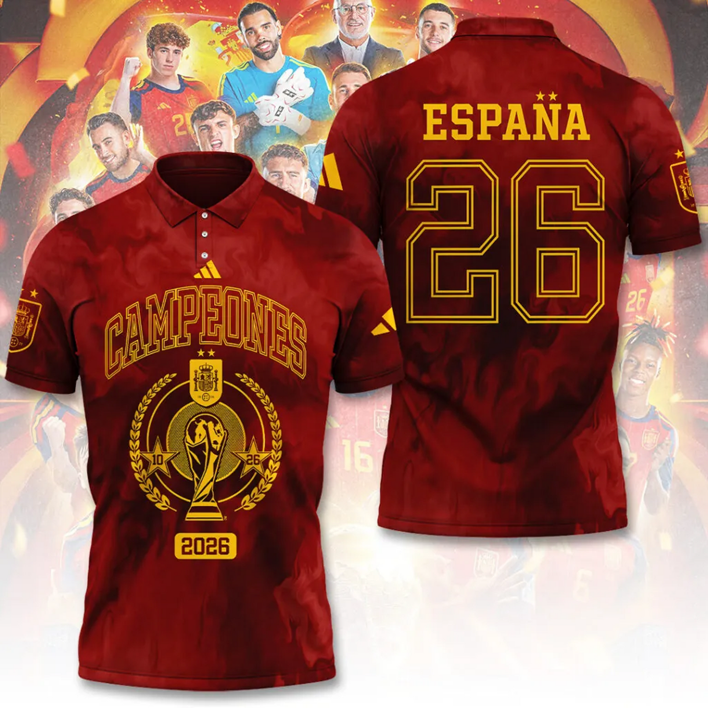 Spain National Team 2026 FIFA World Cup Champions 3D Apparel V6