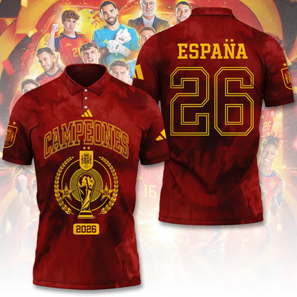Spain National Team 2026 FIFA World Cup Champions 3D Apparel V6