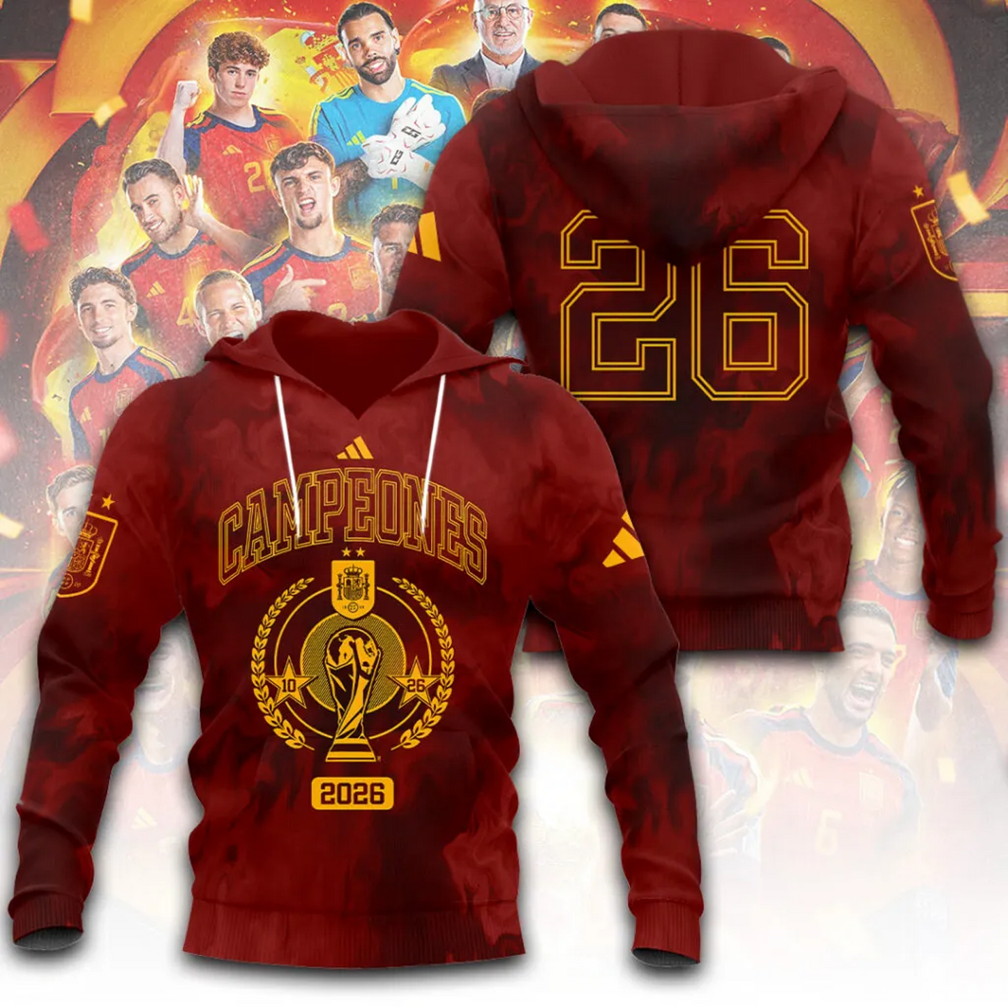 Spain National Team 2026 FIFA World Cup Champions 3D Apparel V6