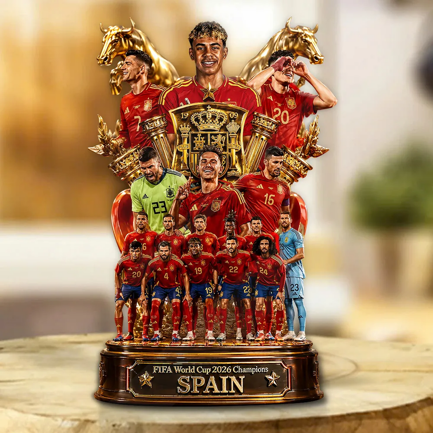 Spain National Team 2026 FIFA World Cup Champions Custom Shape Acrylic Plaque V1