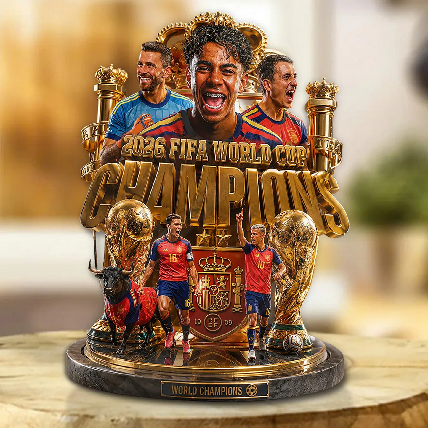 Spain National Team 2026 FIFA World Cup Champions Custom Shape Acrylic Plaque V2
