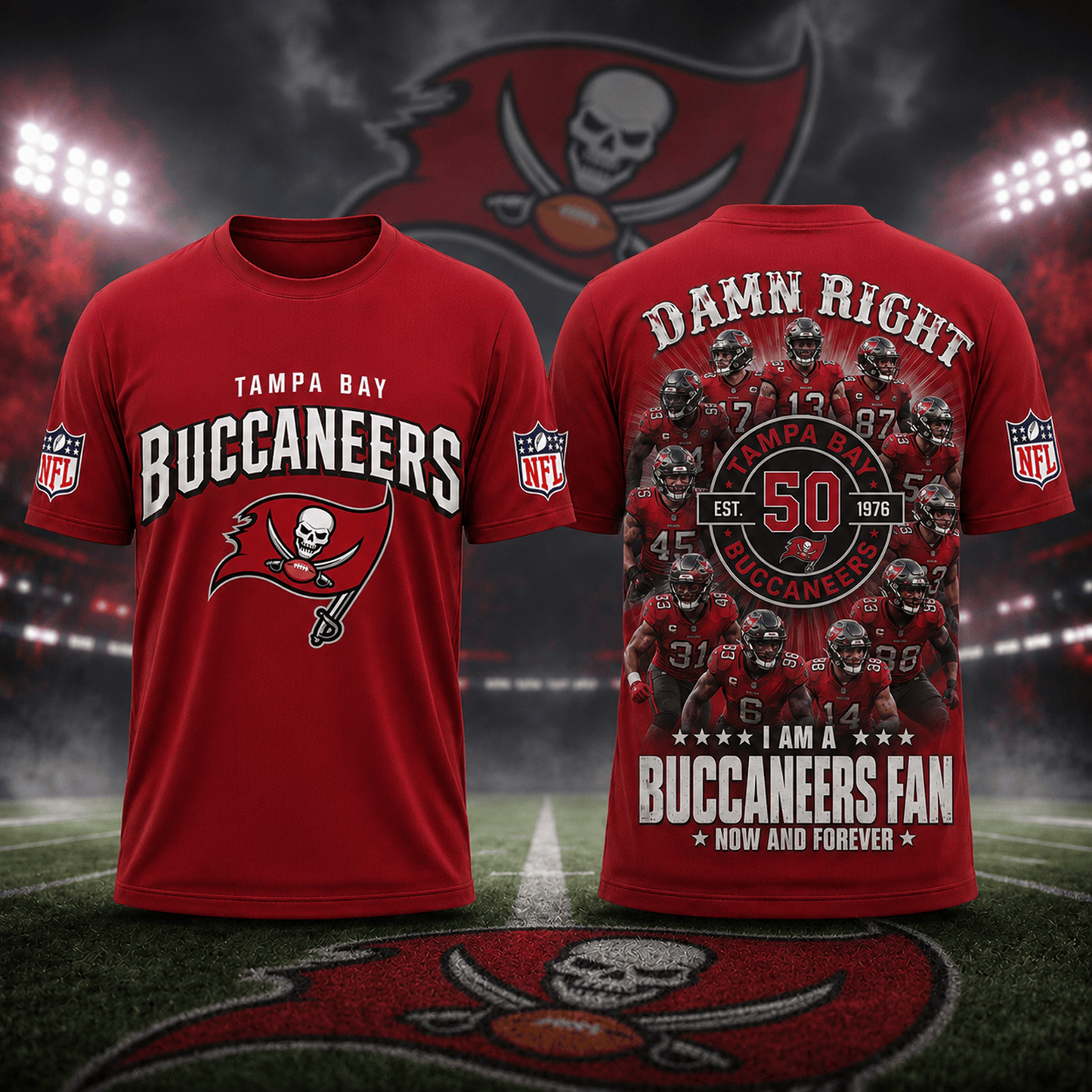 TB x NFL Damn Right Forever Fan 3D Shirt