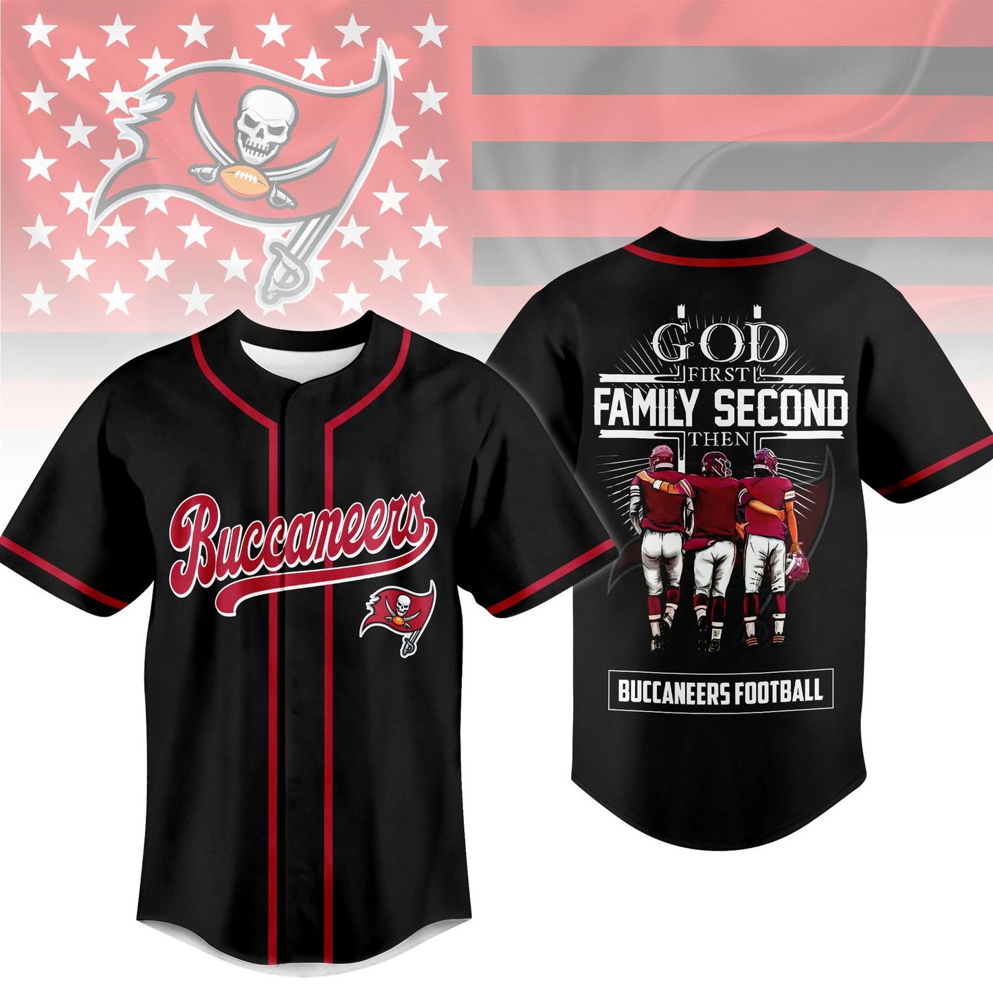 TB x NFL God First, Family Second ƒ?? Faith & Brotherhood Football Jersey