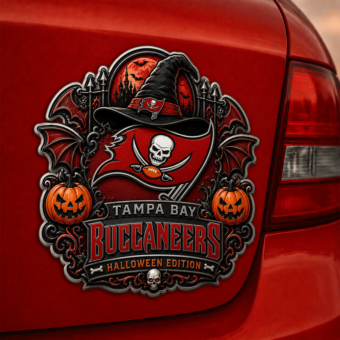 TB x NFL Halloween Edition Car Namge Badge