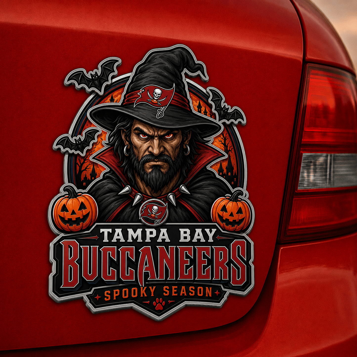TB x NFL Halloween Edition Car Namge Badge