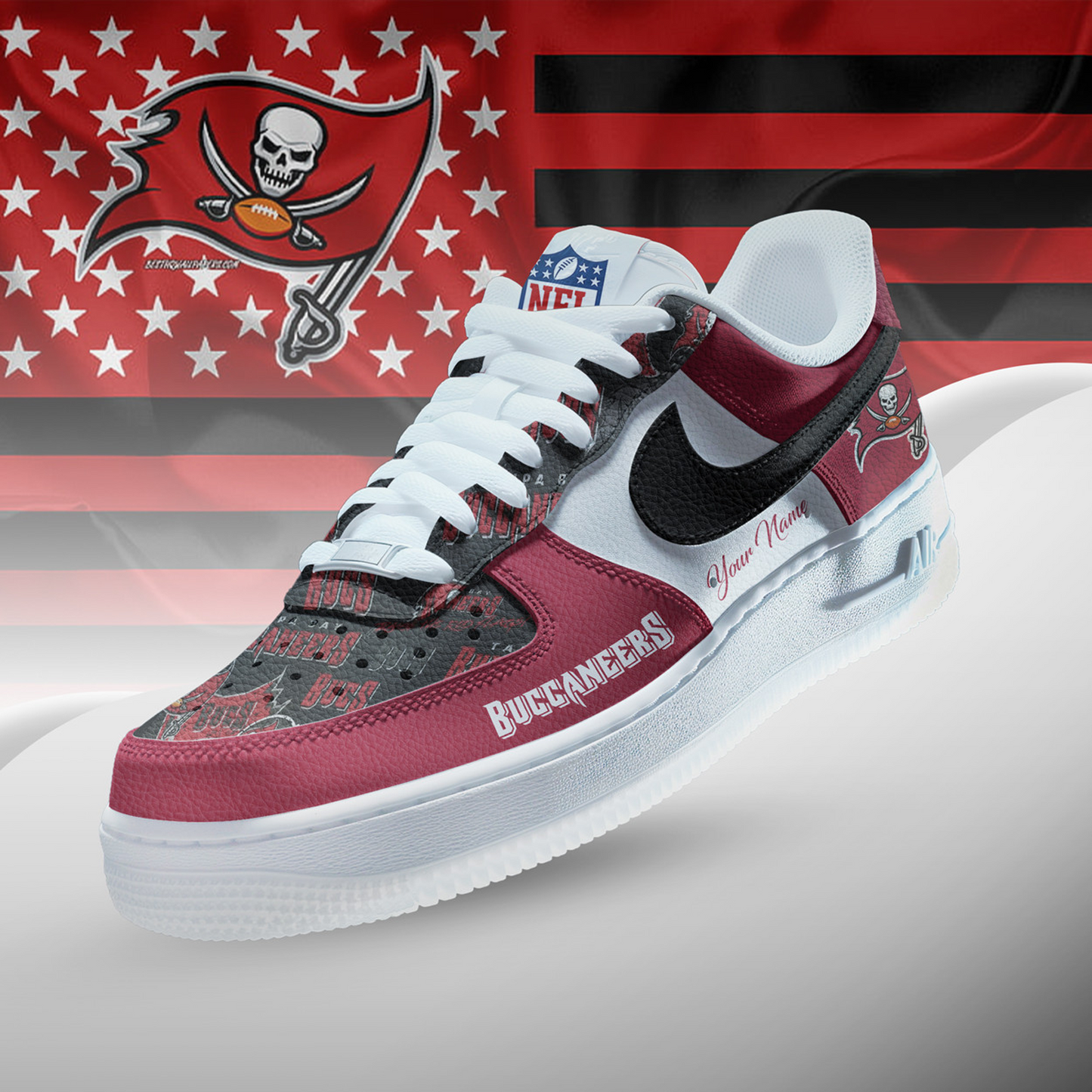 TB x NFL Personalized Team Icon AF1 Shoes