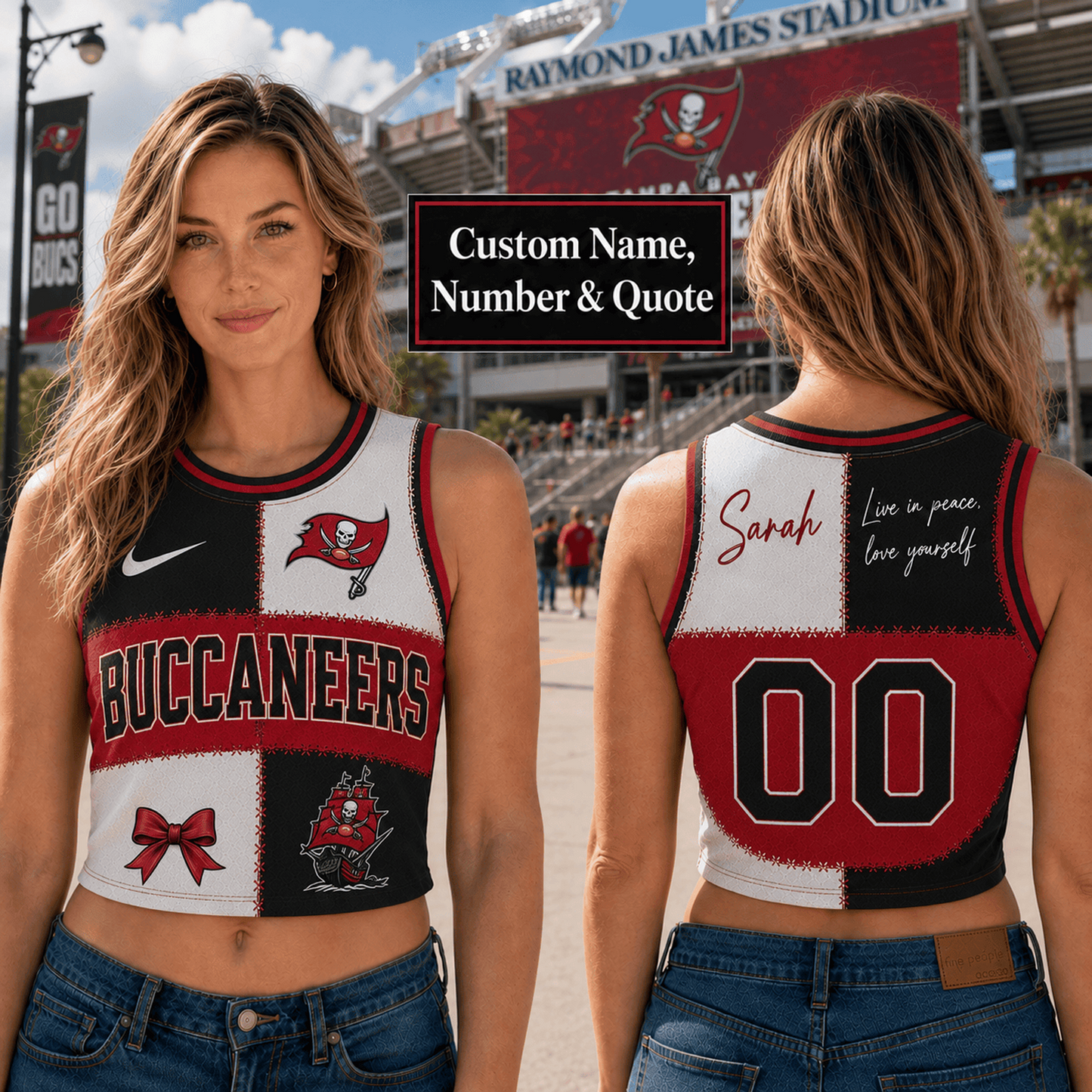 TB x NFL Premium Women Croptop Tank Top
