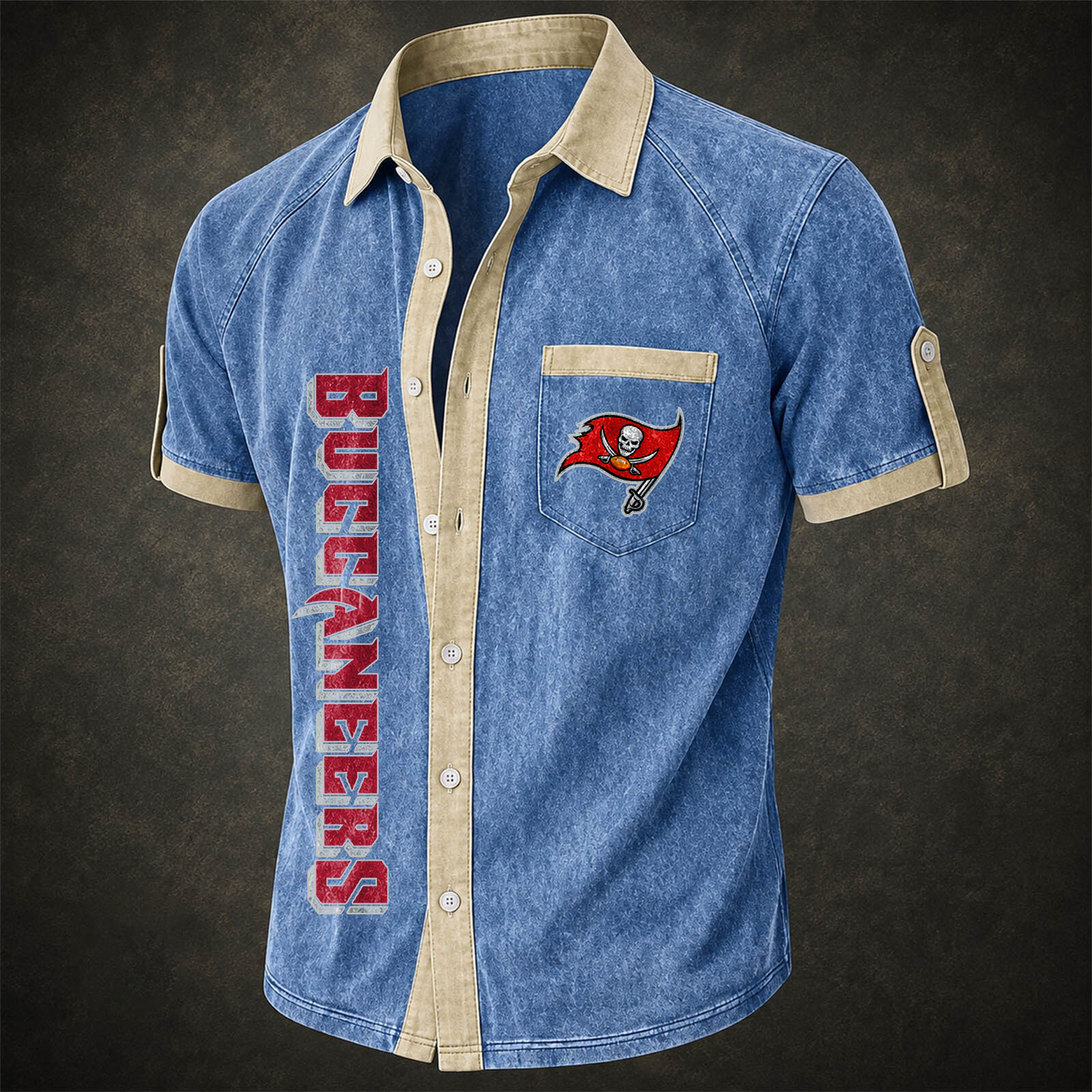 TB x NFL Short-Sleeve Button-Up Sports Shirt