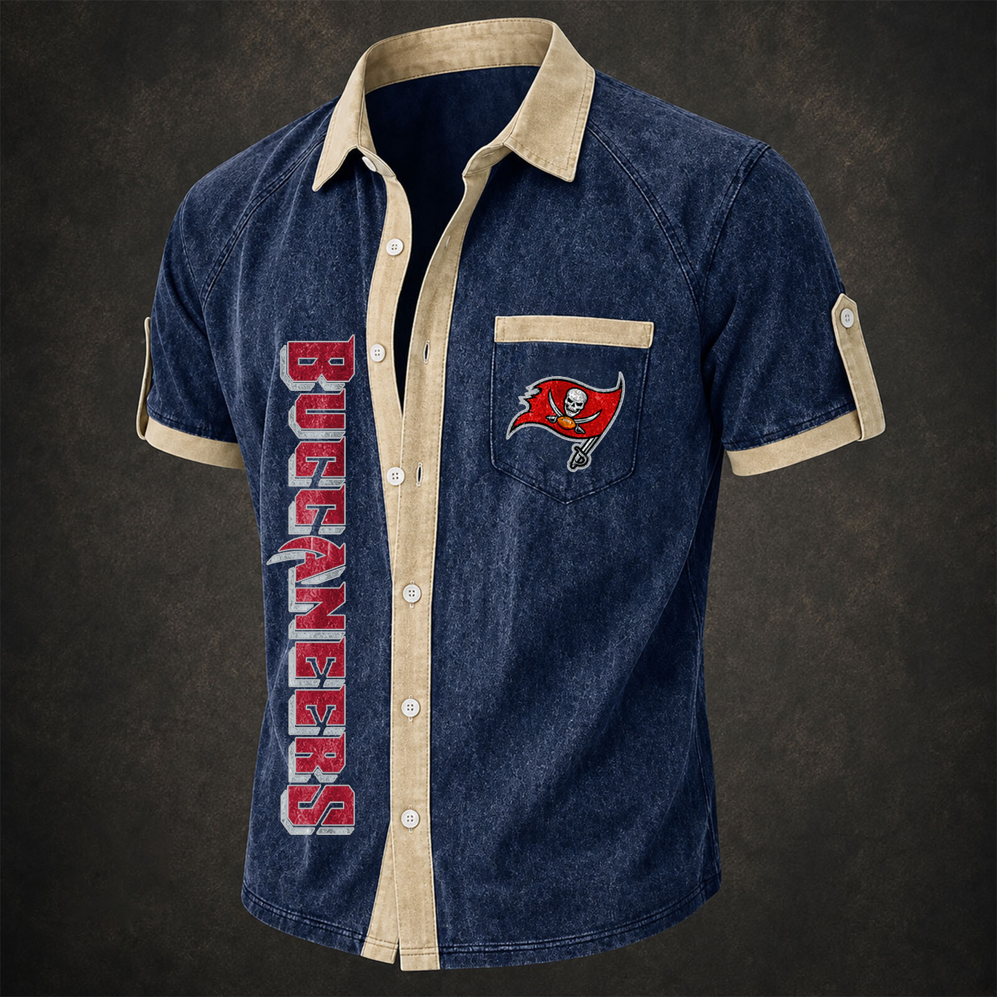 TB x NFL Short-Sleeve Button-Up Sports Shirt