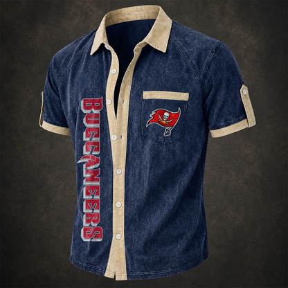 TB x NFL Short-Sleeve Button-Up Sports Shirt