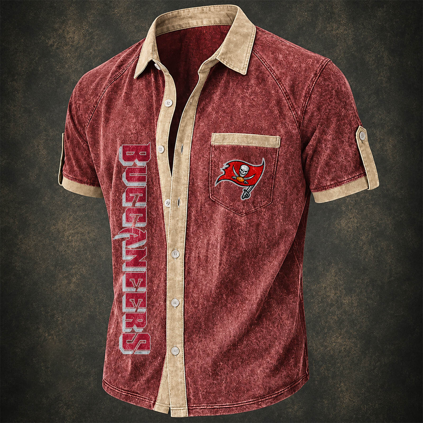 TB x NFL Short-Sleeve Button-Up Sports Shirt