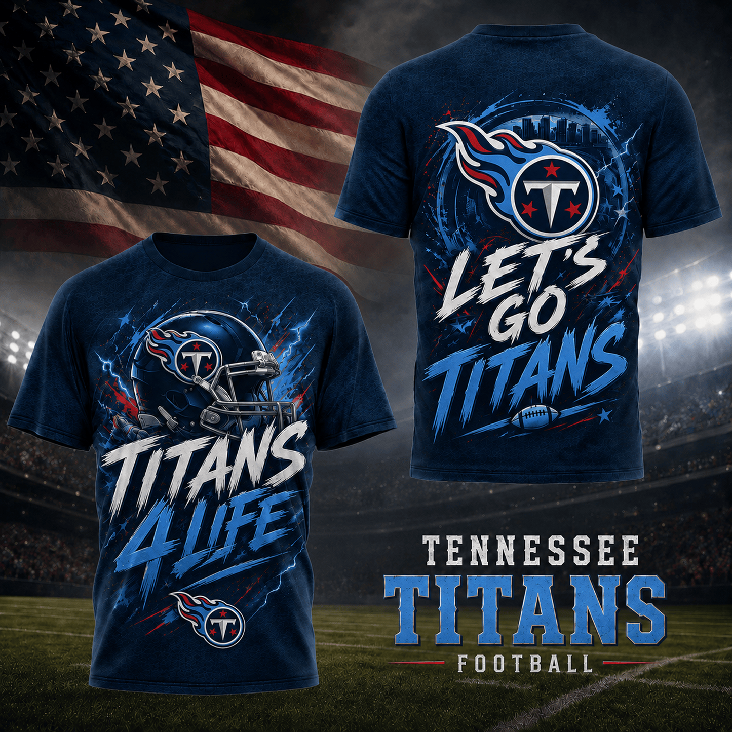 TEN x NFL Premium Fan For Life 3D Shirt