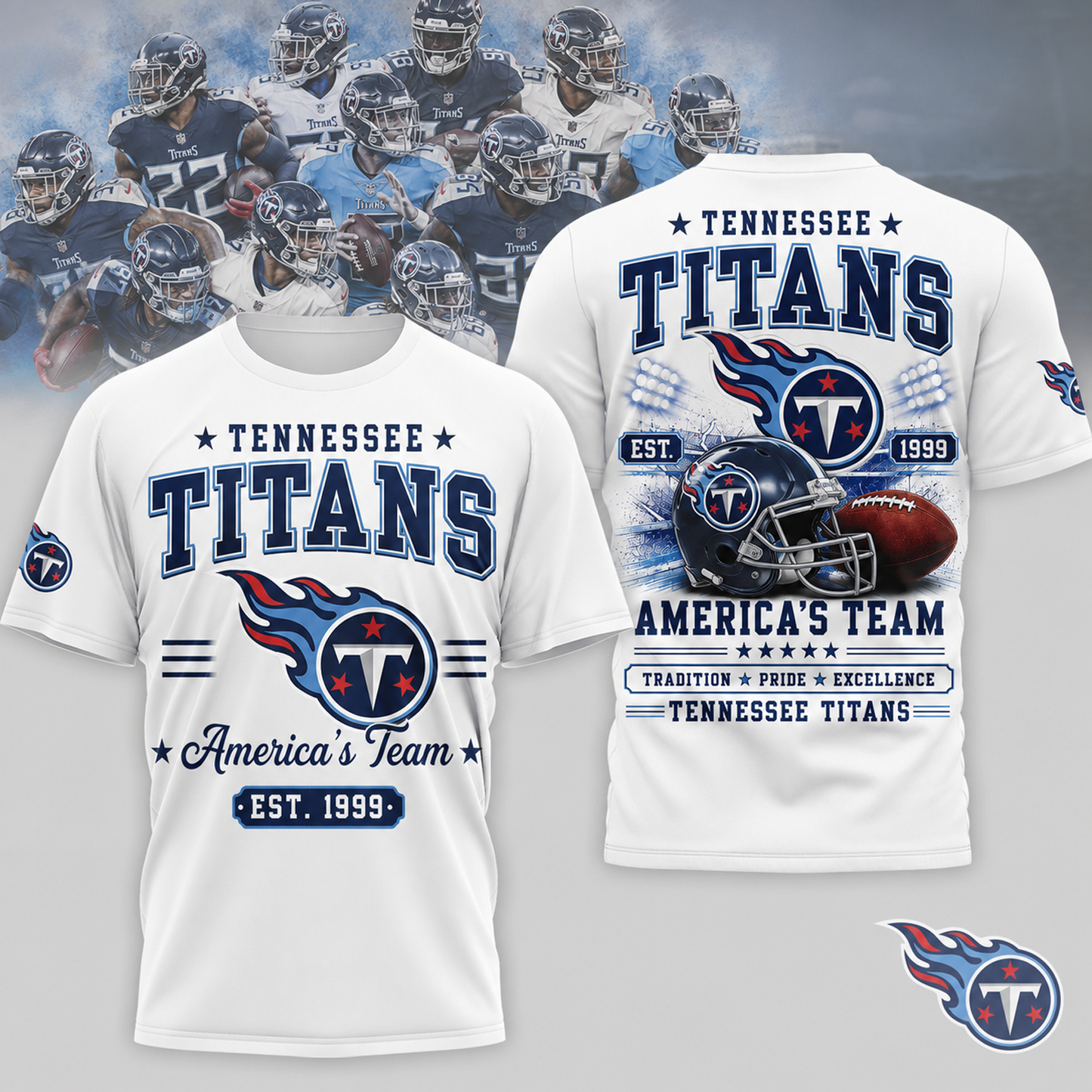 TEN x NFL Premium Team Tradition Pride 3D Shirt