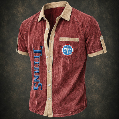 TEN x NFL Short-Sleeve Button-Up Sports Shirt