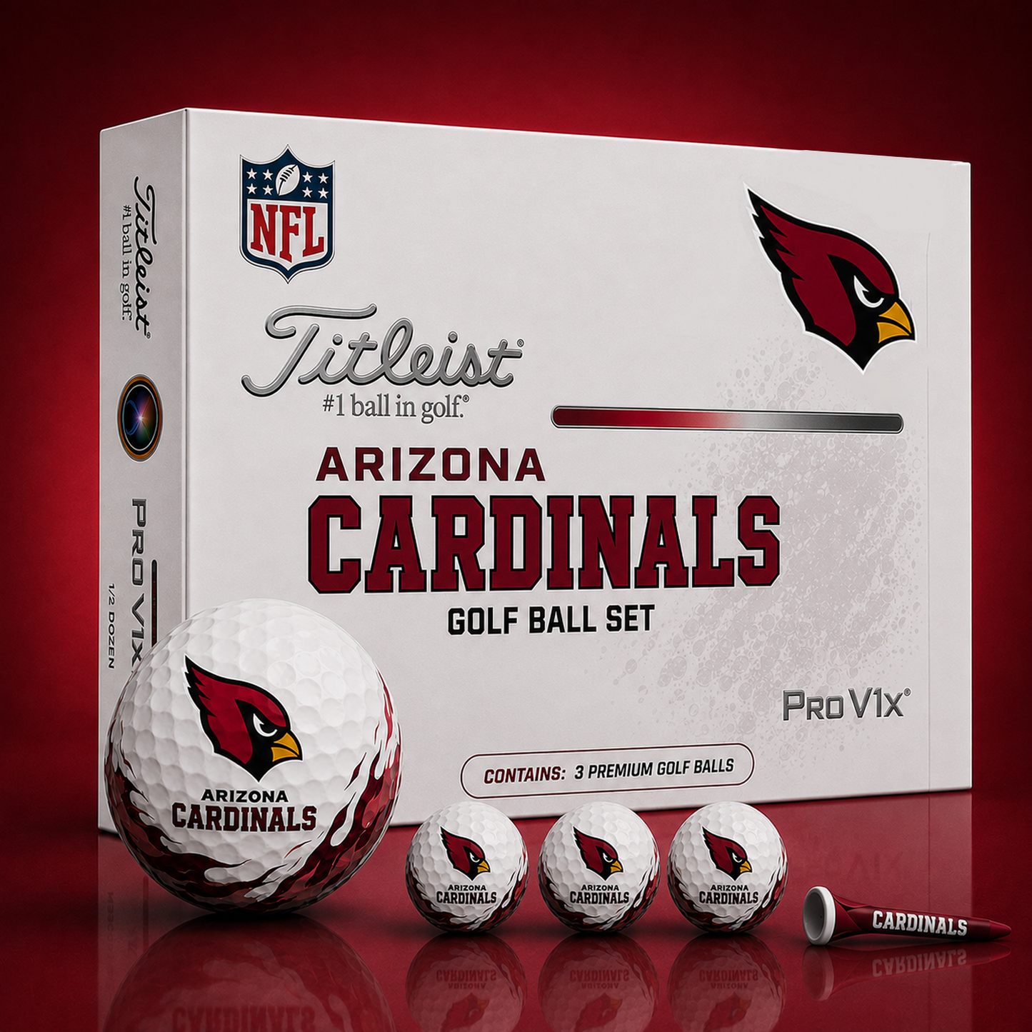 Titleist X Premium NFL ARI PERSONALIZED GOLF BALL LIMITED EDITION 2408 V2