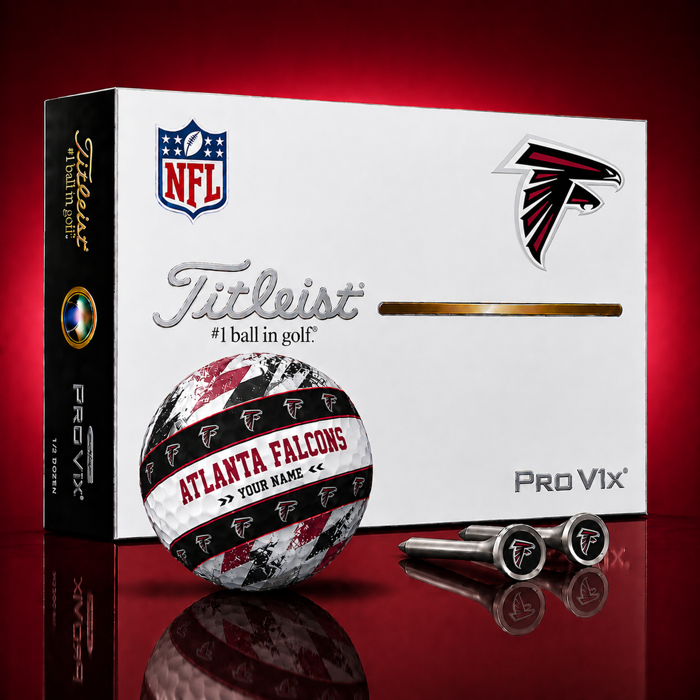 Titleist X Premium NFL ATL PERSONALIZED GOLF BALL LIMITED EDITION