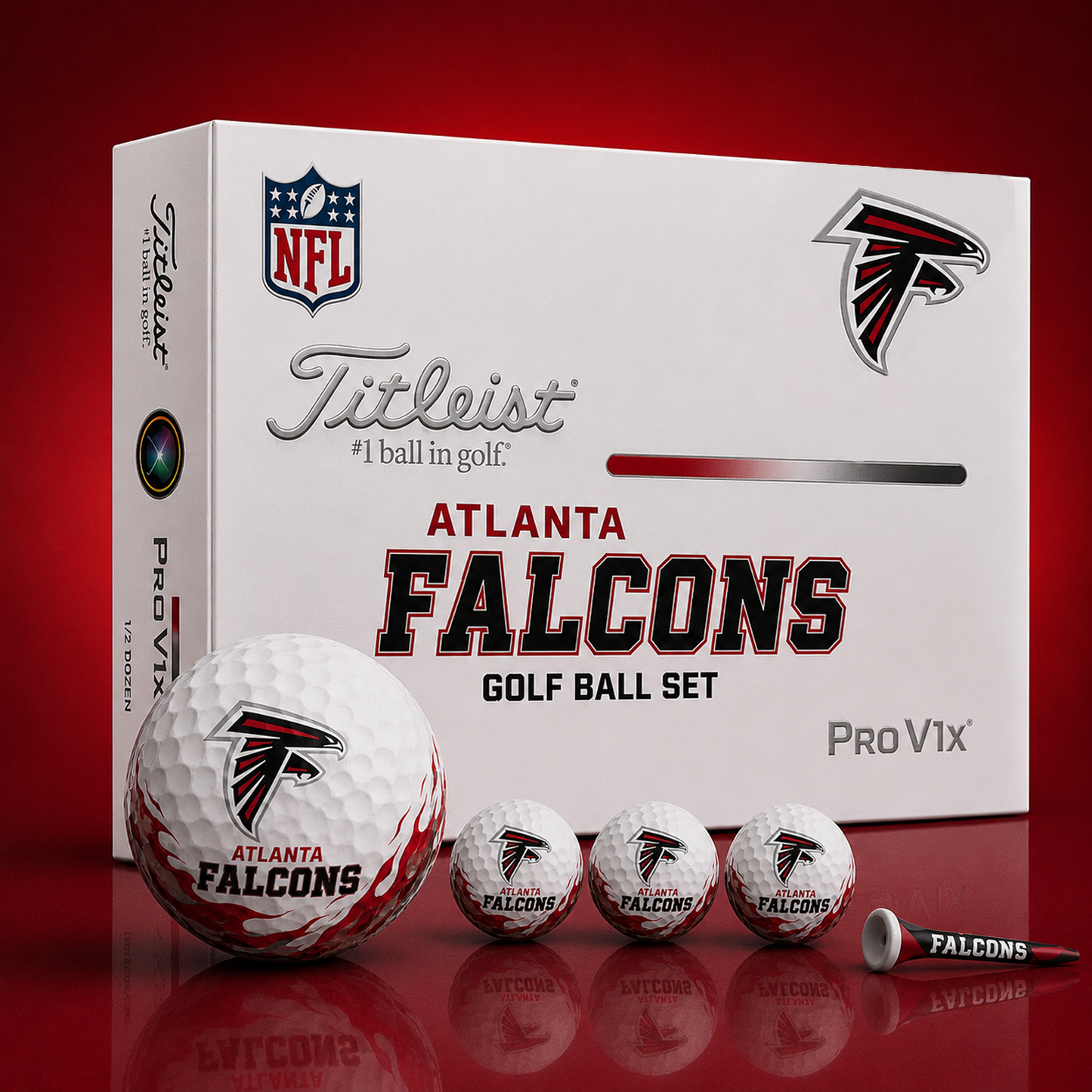 Titleist X Premium NFL ATL PERSONALIZED GOLF BALL LIMITED EDITION 2408 V2