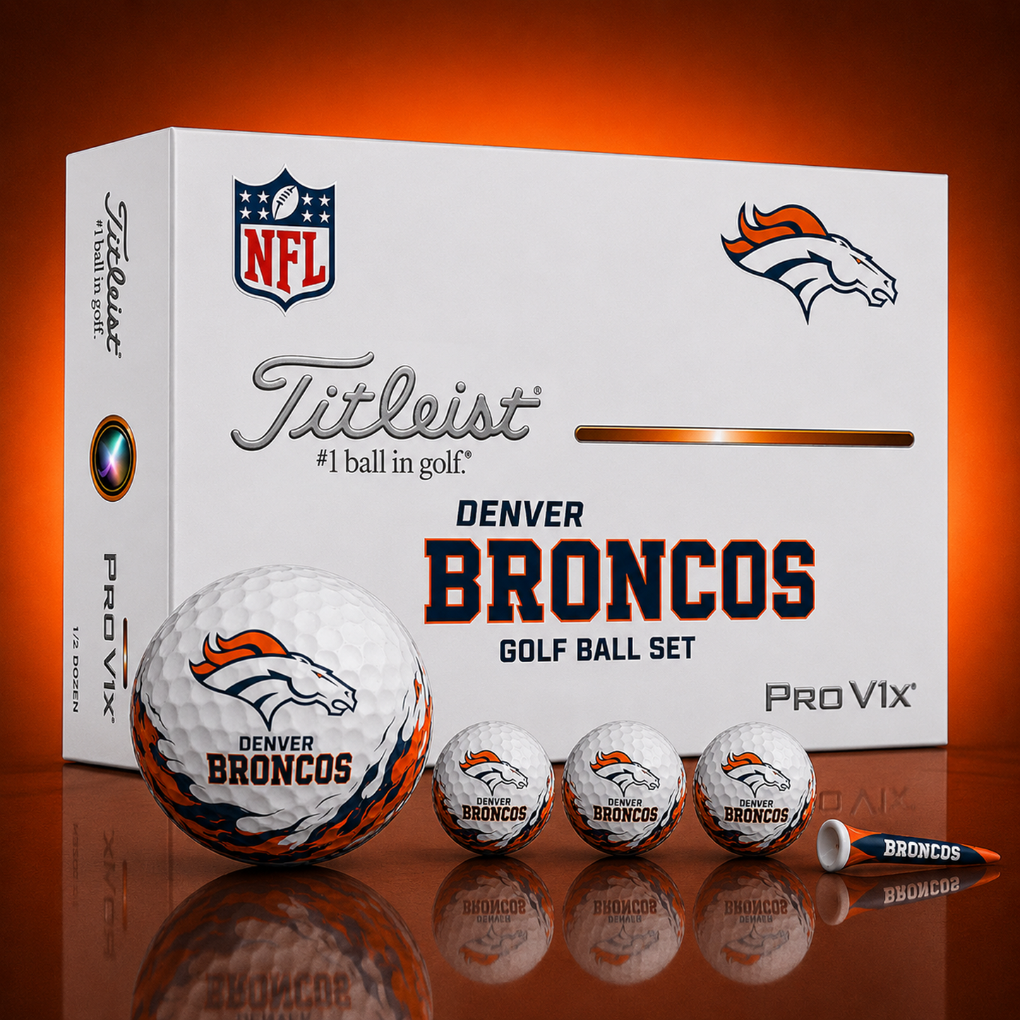 Titleist X Premium NFL DEN PERSONALIZED GOLF BALL LIMITED EDITION 2408 V2