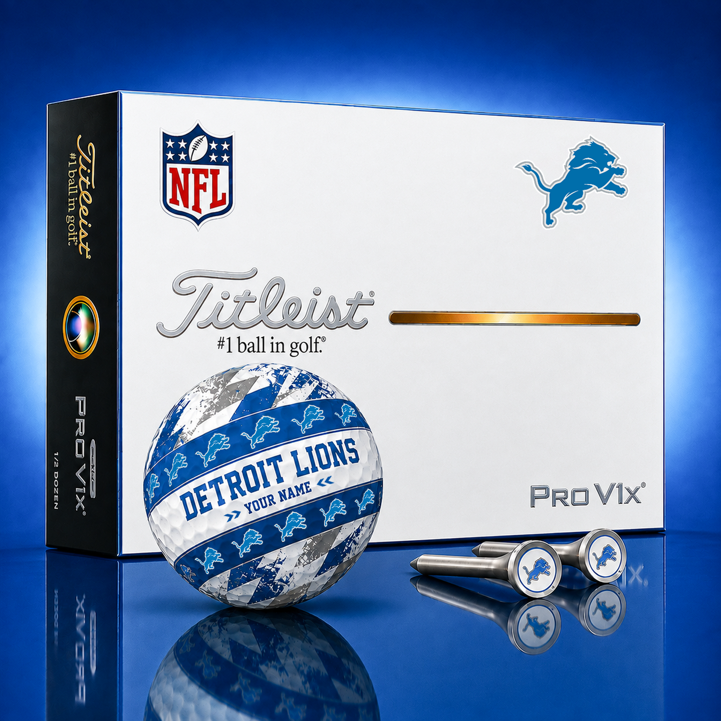 Titleist X Premium NFL DET PERSONALIZED GOLF BALL LIMITED EDITION
